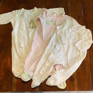 Little Me Footsies 6M + Nordstrom Blanket